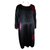 Sonia By Sonia Rykiel Oversized Kaftan dress with roses Black Red Purple Silk  ref.120831