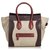 Céline Celine Brown Leather Luggage Tote Bag Red Dark red Cloth Cloth  ref.120888