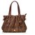 Burberry satchel de cuero marrón Castaño Dorado Metal  ref.120910