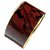 Hermès pulsera de esmalte Roja Acero  ref.120997