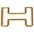 Hermès Fivela de cinto Hermes "Tonight" em aço novo banhado a ouro! Dourado  ref.121098