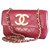 Chanel Handbags Red Lambskin  ref.121131
