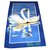 Hermès Toalla de baño de esponja azul Hermes con una bella condición de decoración de cisnes Blanco Algodón  ref.121305