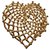 Yves Saint Laurent Goldenes Herz während der Brosche Metall  ref.121509
