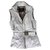 Burberry chaqueta sin mangas con cinturón. Blanco roto Poliéster  ref.121636