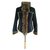 BALMAIN jaqueta de tecido de camurça do falso 42 Marrom Acrílico  ref.121668