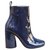 varnished boots Tara Jarmon Dark blue Patent leather  ref.121681