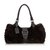 Fendi Black Selleria Fur Shoulder Bag Leather  ref.121720