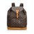 Louis Vuitton Brown Monogram Montsouris GM Leather Cloth  ref.121739