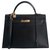 Hermès Hermes Kelly 32 Sellier Box Negro Cuero  ref.121898