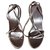 Gucci Sandals Brown Leather Cloth  ref.121938