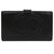 Portafoglio Chanel nero con caviale Pelle  ref.121980
