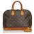 Louis Vuitton Brown Monogram Alma PM with Strap Leather Cloth  ref.122019