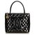 Chanel Black Patent Leather Medallion Tote  ref.122025