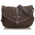 Louis Vuitton Brown Monogram Mini Lin Saumur Leather Cotton Cloth  ref.122034