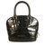 Louis Vuitton Alma BB mini bolsa de ombro preto brilhante couro de crocodilo w. Alça Couros exóticos  ref.122112