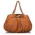 Fendi Brown Large Leather Mia Shoulder Bag  ref.122232