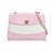 Chanel Pink Matelasse Lambskin Chain Crossbody Bag White Leather  ref.122265