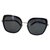 Prada Gafas de sol Negro Plata Metal  ref.122305
