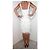 Herve Leger Vestido Charleston Eggshell de Rayón Blanco roto - vista 7