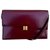 Hermès Vorhängeschloss-Handtasche Rot Leder  ref.122387