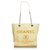 Chanel Brown Mini Deauville Tote Beige Leather  ref.122425