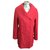Christian Dior Long jacket Red Cloth  ref.122475