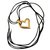 Yves Saint Laurent Cuore aperto Nero D'oro Metallo  ref.122638