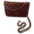 Wallet On Chain Chanel WOC Dark red Leather  ref.122699