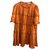 Isabel Marant Dresses Orange Coral Cotton  ref.122775