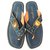 Louis Vuitton sandali Blu Pelle Tela  ref.122791