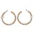 Louis Vuitton Silver Metallic Faux Pearl Hoop Earrings Silvery Golden  ref.122923