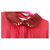 Marc Jacobs Little Marc Jacob Camicetta rosso brillante plisse , colletto con disegni dorati sul colletto , Viscosa  ref.123006