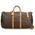 Louis Vuitton Brown-Monogramm Keepall Bandouliere 60 Braun Leder Leinwand  ref.123054