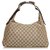 Gucci Brown GG Jacquard Horsebit Hobo Bag Beige Dark brown Leather Cloth  ref.123062