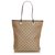 Gucci Brown GG Canvas Tote Bag Beige Leather Cloth Cloth  ref.123108