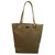 GUCCI Khaki Green Satin Canvas Leather Trim & Handles Medium Tote Bag Handbag  ref.123449