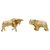 Gemelos Cartier, "Bull & Bear", Oro amarillo 14K. Oro blanco  ref.123565