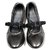 Moncler Ballerina-Schuhe neu Schwarz Leder  ref.123581