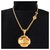 Chanel Halskette mit Anhänger Golden Metall  ref.123613