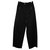Chanel Pantalon taille haute Collection été 1989 Superbe Coton Noir  ref.123761