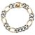inconnue Gourmette bracelet in white and yellow gold, diamants. White gold  ref.124087