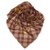 Lenço de seda de cashmere xadrez marrom Chanel Multicor Bege Casimira Pano  ref.124138