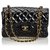 Timeless Chanel Black Classic Small Patent Leather lined Sided Bag  ref.124149