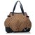 Vollmond-Taschen-Tasche Gucci Browns GG Braun Schwarz Leder Tuch  ref.124159