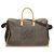 Louis Vuitton Brown Damier Geant Souverain Leather Nylon Cloth  ref.124363