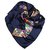 Pañuelo de seda estampado con estampado de Cs azul de Chanel Multicolor Azul marino Paño  ref.124368