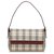 Burberry Multi House Check Cotton Shoulder Bag Red Multiple colors Leather Cloth  ref.124396