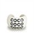 Anello in resina Chanel White Coco Nero Bianco Crudo Plastica  ref.124410