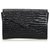 Yves Saint Laurent Clutch de cuero tejido negro YSL  ref.124425